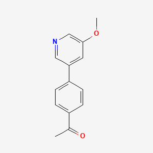 molecular formula C14H13NO2 B7974384 1-[4-(5-Methoxypyridin-3-yl)phenyl]ethan-1-one 