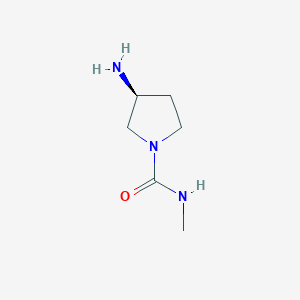 molecular formula C6H13N3O B7974399 (S)-3-Amino-N-methylpyrrolidine-1-carboxamide 