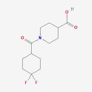 molecular formula C13H19F2NO3 B7974408 1-(4,4-Difluorocyclohexanecarbonyl)piperidine-4-carboxylic acid 