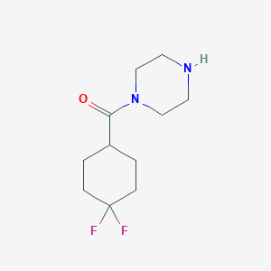 molecular formula C11H18F2N2O B7974424 1-(4,4-Difluorocyclohexanecarbonyl)piperazine 