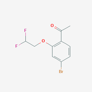 molecular formula C10H9BrF2O2 B7974447 1-[4-Bromo-2-(2,2-difluoroethoxy)phenyl]ethan-1-one 