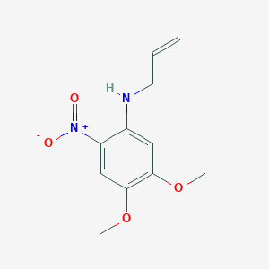 molecular formula C11H14N2O4 B7974457 4,5-dimethoxy-2-nitro-N-prop-2-enylaniline 