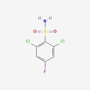molecular formula C6H4Cl2FNO2S B7974493 2,6-Dichloro-4-fluorobenzene-1-sulfonamide 