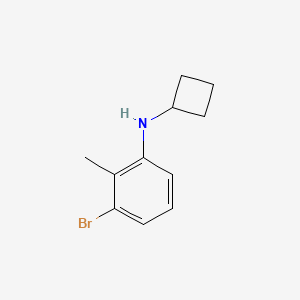 molecular formula C11H14BrN B7974502 3-bromo-N-cyclobutyl-2-methylaniline 
