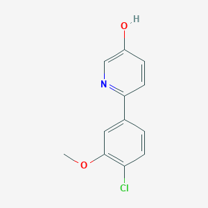 molecular formula C12H10ClNO2 B7974522 6-(4-Chloro-3-methoxyphenyl)pyridin-3-ol 
