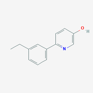 molecular formula C13H13NO B7974524 6-(3-Ethylphenyl)pyridin-3-ol 