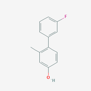 molecular formula C13H11FO B7974536 3'-Fluoro-2-methyl-[1,1'-biphenyl]-4-ol 