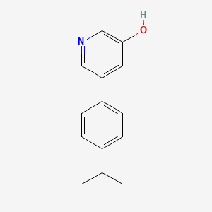 molecular formula C14H15NO B7974546 5-[4-(Propan-2-yl)phenyl]pyridin-3-ol 