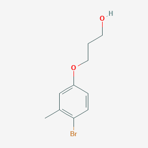 molecular formula C10H13BrO2 B7974551 3-(4-Bromo-3-methylphenoxy)propan-1-ol 