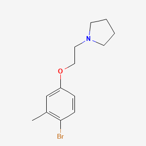molecular formula C13H18BrNO B7974553 1-[2-(4-Bromo-3-methyl-phenoxy)-ethyl]-pyrrolidine 