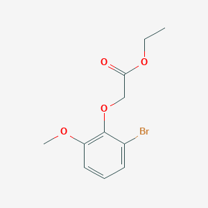 molecular formula C11H13BrO4 B7974582 Ethyl 2-(2-bromo-6-methoxyphenoxy)acetate 