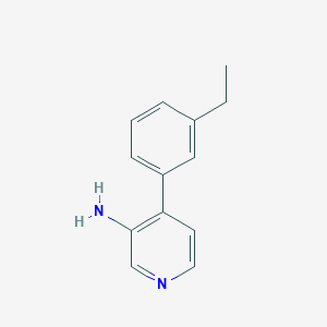 molecular formula C13H14N2 B7974621 4-(3-Ethylphenyl)pyridin-3-amine 