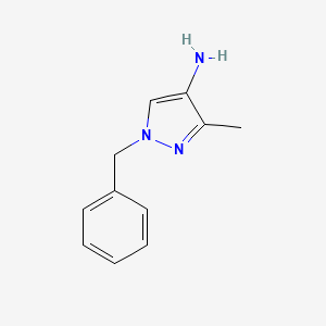 molecular formula C11H13N3 B7974626 1-Benzyl-3-methyl-1H-pyrazol-4-amine 