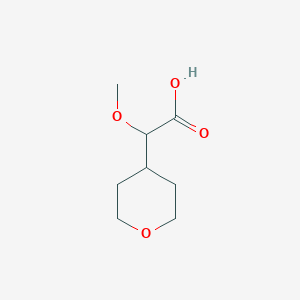 molecular formula C8H14O4 B7974643 2-Methoxy-2-(oxan-4-yl)acetic acid 