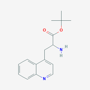 molecular formula C16H20N2O2 B7974655 Tert-butyl 2-amino-3-quinolin-4-ylpropanoate 