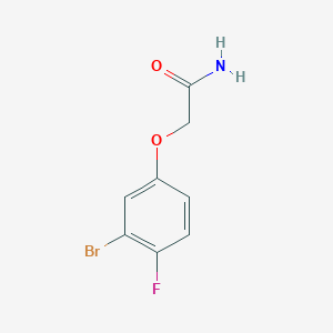 molecular formula C8H7BrFNO2 B7974664 2-(3-Bromo-4-fluorophenoxy)acetamide 