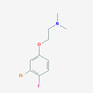 molecular formula C10H13BrFNO B7974666 [2-(3-Bromo-4-fluorophenoxy)ethyl]dimethylamine 