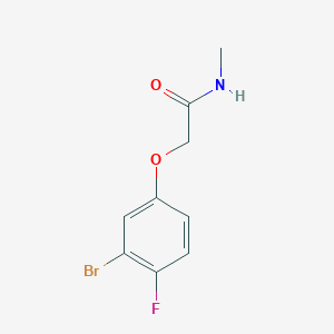 molecular formula C9H9BrFNO2 B7974677 2-(3-bromo-4-fluorophenoxy)-N-methylacetamide 