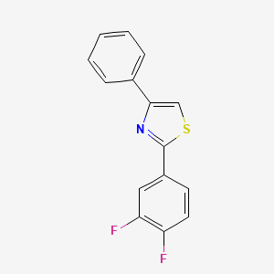 molecular formula C15H9F2NS B7974687 2-(3,4-Difluorophenyl)-4-phenylthiazole 