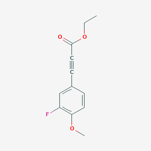molecular formula C12H11FO3 B7974700 Ethyl 3-(3-fluoro-4-methoxyphenyl)propiolate 