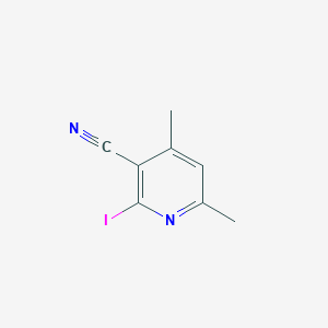 molecular formula C8H7IN2 B7974709 2-Iodo-4,6-dimethyl-nicotinonitrile 