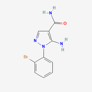 molecular formula C10H9BrN4O B7974769 5-Amino-1-(2-bromophenyl)-1H-pyrazole-4-carboxamide 