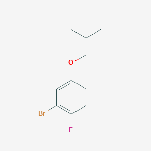 molecular formula C10H12BrFO B7974793 2-Bromo-1-fluoro-4-(2-methylpropoxy)benzene 