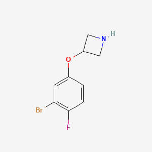 molecular formula C9H9BrFNO B7974815 3-(3-Bromo-4-fluorophenoxy)azetidine 