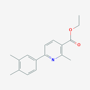 molecular formula C17H19NO2 B7974839 Ethyl 6-(3,4-dimethylphenyl)-2-methylpyridine-3-carboxylate 