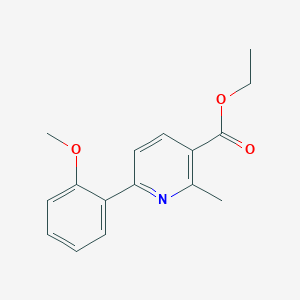 molecular formula C16H17NO3 B7974840 Ethyl 6-(2-methoxyphenyl)-2-methylpyridine-3-carboxylate 