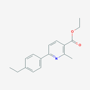 molecular formula C17H19NO2 B7974843 Ethyl 6-(4-ethylphenyl)-2-methylpyridine-3-carboxylate 