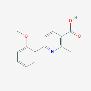 molecular formula C14H13NO3 B7974858 6-(2-Methoxyphenyl)-2-methylpyridine-3-carboxylic acid 