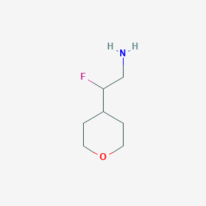 molecular formula C7H14FNO B7974866 2-Fluoro-2-(oxan-4-yl)ethan-1-amine 