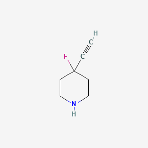 molecular formula C7H10FN B7974869 4-Ethynyl-4-fluoropiperidine 