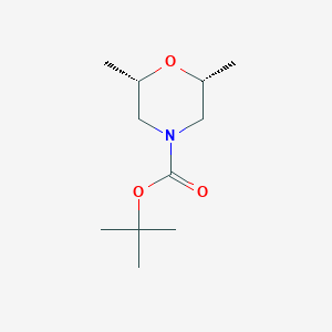 molecular formula C11H21NO3 B7974878 (2R,6s)-tert-butyl 2,6-dimethylmorpholine-4-carboxylate 