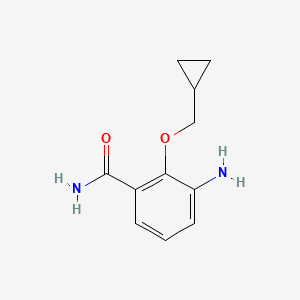 molecular formula C11H14N2O2 B7974887 3-Amino-2-cyclopropylmethoxy-benzamide 