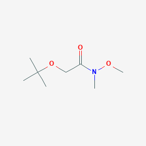 molecular formula C8H17NO3 B7974906 2-(tert-Butoxy)-N-methoxy-N-methylacetamide 