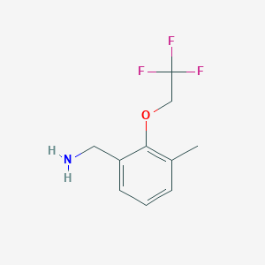molecular formula C10H12F3NO B7974915 (3-Methyl-2-(2,2,2-trifluoroethoxy)phenyl)methanamine 
