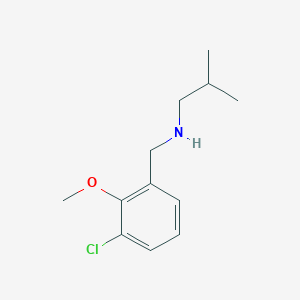 molecular formula C12H18ClNO B7974931 [(3-Chloro-2-methoxyphenyl)methyl](2-methylpropyl)amine 