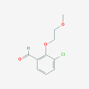 molecular formula C10H11ClO3 B7974932 3-Chloro-2-(2-methoxyethoxy)benzaldehyde 