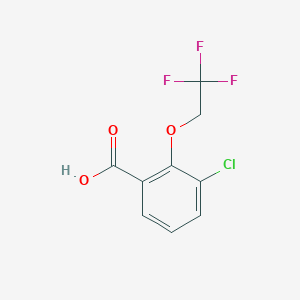 molecular formula C9H6ClF3O3 B7974939 3-Chloro-2-(2,2,2-trifluoroethoxy)benzoic acid 