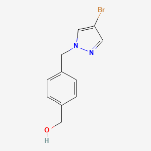 molecular formula C11H11BrN2O B7974942 {4-[(4-Bromo-1H-pyrazol-1-yl)methyl]phenyl}methanol 