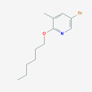 5-Bromo-2-(hexyloxy)-3-methylpyridine