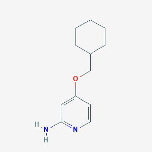 molecular formula C12H18N2O B7974994 4-(Cyclohexylmethoxy)pyridin-2-amine 