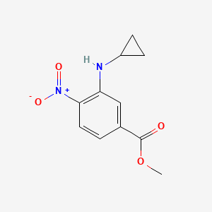 molecular formula C11H12N2O4 B7975011 3-（环丙基氨基）-4-硝基苯甲酸甲酯 