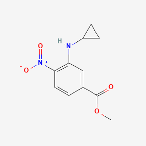 molecular formula C11H12N2O4 B7975011 Methyl 3-(Cyclopropylamino)-4-nitrobenzoate 