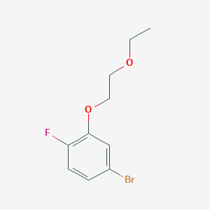 molecular formula C10H12BrFO2 B7975017 4-Bromo-2-(2-ethoxyethoxy)-1-fluorobenzene 