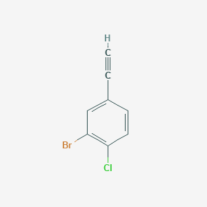 molecular formula C8H4BrCl B7975041 2-Bromo-1-chloro-4-ethynylbenzene 