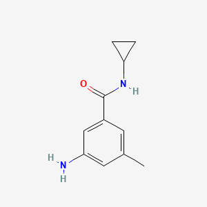 molecular formula C11H14N2O B7975075 3-amino-N-cyclopropyl-5-methylbenzamide 