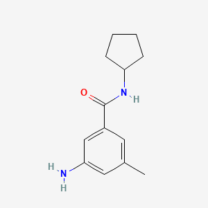 molecular formula C13H18N2O B7975084 3-Amino-N-cyclopentyl-5-methylbenzamide 